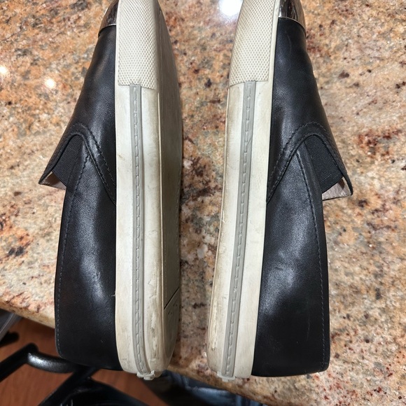 Miu Miu Black Flats with Silver Cap Toe - Picture 2 of 7